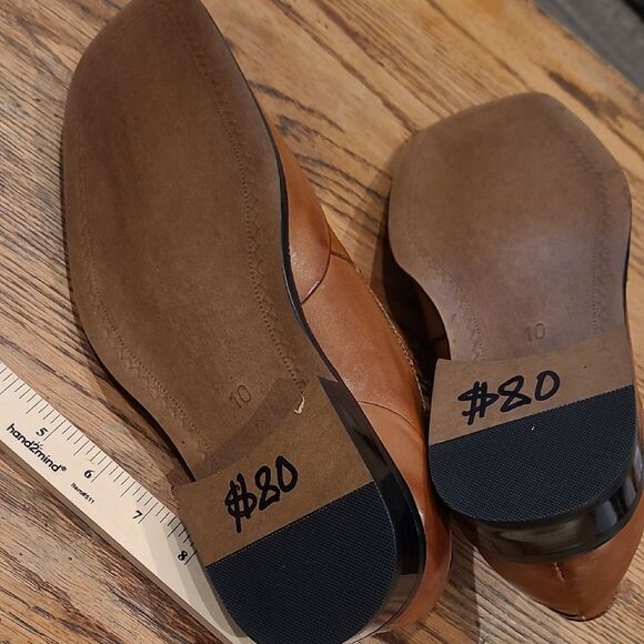 Men's Brown Leather Dress Shoes - Picture 8 of 11